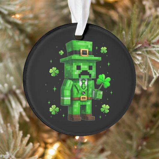 Lucky Leprechaun Funny St Patrick's Day Video Game Ornament (Baum)