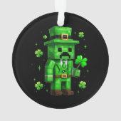 Lucky Leprechaun Funny St Patrick's Day Video Game Ornament (Rückseite)