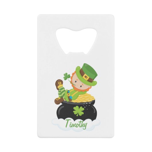 Lucky Leprechaun Geldbeutel Flaschenöffner (Vorderseite)