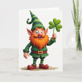Lucky Leprechaun Glitter Texture Card Karte (Vorderseite)
