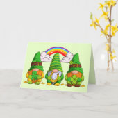 Lucky Leprechaun Gnomes Karte (Gelbe Blume)