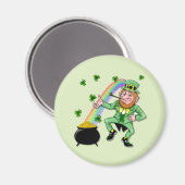 Lucky Leprechaun Magnet (Vorderseite/Rückseite)