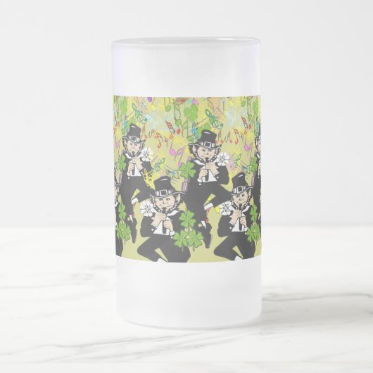 Lucky Leprechaun Mattglas Bierglas (Mittel)