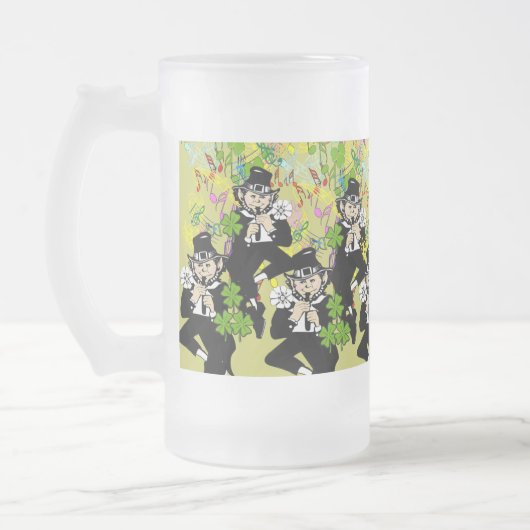 Lucky Leprechaun Mattglas Bierglas (Links)