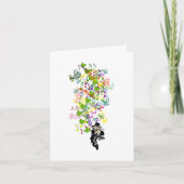 Lucky Leprechaun mit Kleeblättern Karte (Vorderseite)