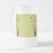 Lucky Leprechaun mit Kleeblättern Mattglas Bierglas (Vorderseite Links)