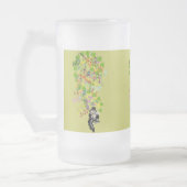 Lucky Leprechaun mit Kleeblättern Mattglas Bierglas (Links)