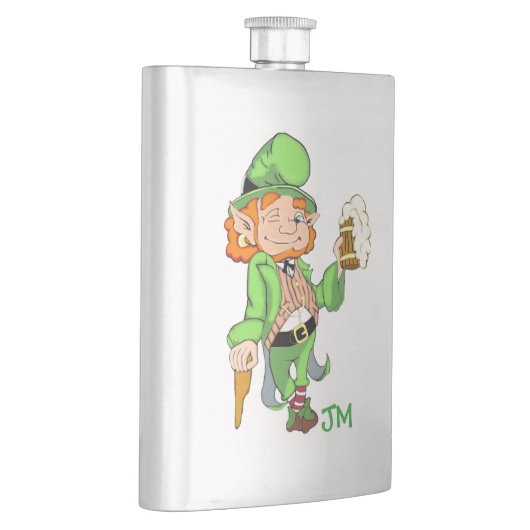 Lucky Leprechaun Personalisiert Flask Flachmann (Rechts)