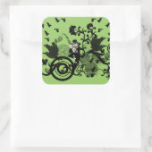 Lucky Leprechaun Quadratischer Aufkleber (Tasche)