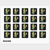 Lucky Leprechaun Square Stickers (Blatt)