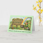 Lucky Leprechaun St Patrick's Day Card Karte (Gelbe Blume)