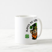 Lucky Leprechaun St. Patrick's Day Kaffeetasse (VorderseiteRechts)