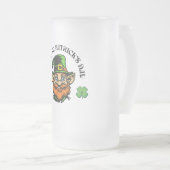 Lucky Leprechaun St. Patrick's Day Mattglas Bierglas (VorderseiteRechts)