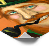 Lucky Leprechaun St. Patrick's Day Original Art Poster (Ecke)
