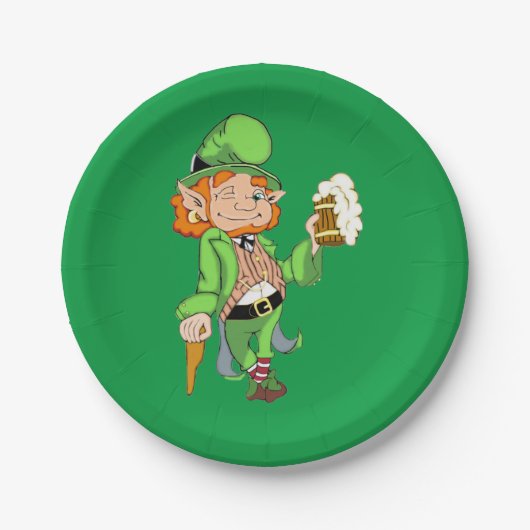 Lucky Leprechaun St. Patrick's Day Paper Tellers Pappteller (Vorderseite)