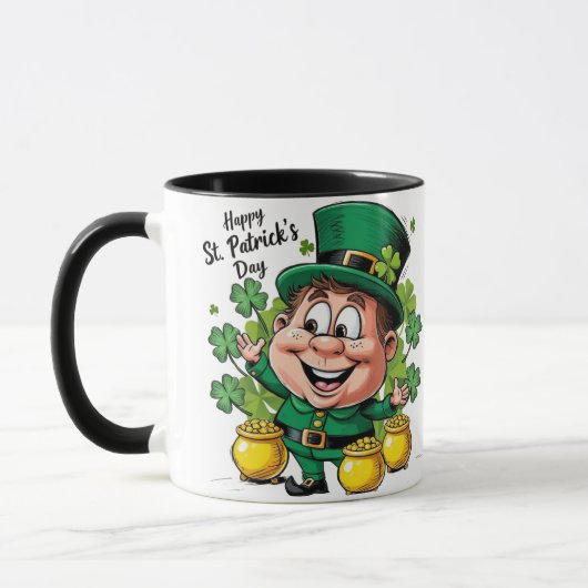 Lucky Leprechaun St. Patrick's Day Tasse (Links)