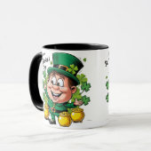 Lucky Leprechaun St. Patrick's Day Tasse (Vorderseite Links)