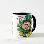 Lucky Leprechaun St. Patrick's Day Tasse (VorderseiteRechts)