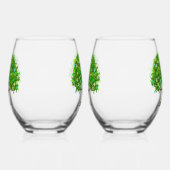 Lucky Leprechaun Stemless Wine Glasses Weinglas Ohne Stiel (Links)