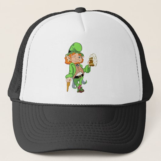 Lucky Leprechaun Truckerkappe (Vorderseite)