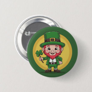 Lucky Leprechaun und Klee Button