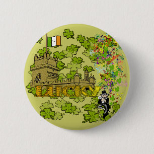 Lucky Leprechaun und seine irische Burg Button