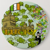 Lucky Leprechaun und seine irische Burg Button (Vorderseite)