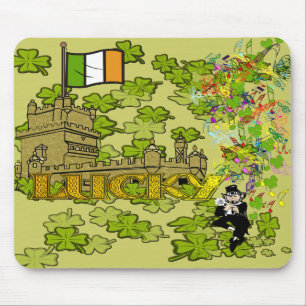 Lucky Leprechaun und seine irische Burg Mousepad