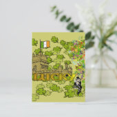Lucky Leprechaun und seine irische Burg Postkarte (Stehend Vorderseite)