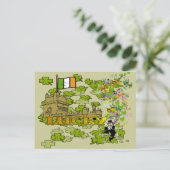 Lucky Leprechaun und seine irische Burg Postkarte (Stehend Vorderseite)