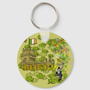 Lucky Leprechaun und seine irische Burg Schlüsselanhänger