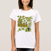 Lucky Leprechaun und seine irische Burg T-Shirt (Vorderseite)