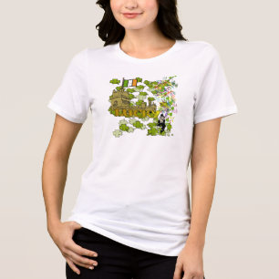 Lucky Leprechaun und seine irische Burg Tri-Blend Shirt