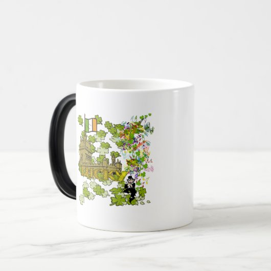 Lucky Leprechaun und seine irische Burg Verwandlungstasse (Vorderseite Links)
