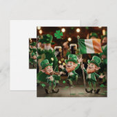 Lucky Leprechauns Heiliger Patrick Feiertagskarte (Vorne/Hinten)