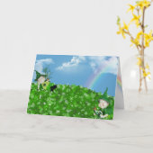 Lucky Leprechauns Karte (Gelbe Blume)