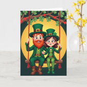 Lucky Leprechauns Love Card Karte (Gelbe Blume)