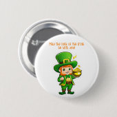 Lucky Leprechauns Schatz Button (Vorne & Hinten)