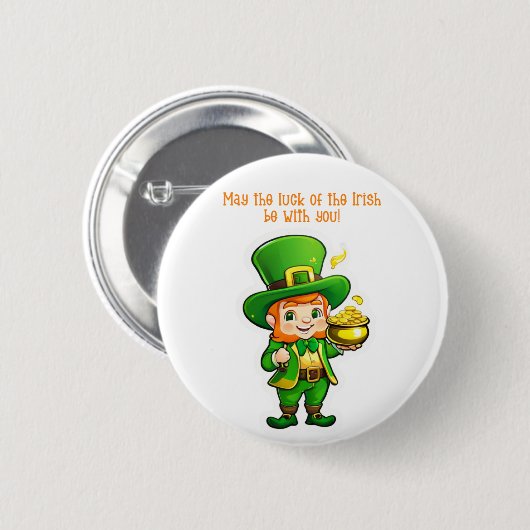 Lucky Leprechauns Schatz Button (Vorne & Hinten)