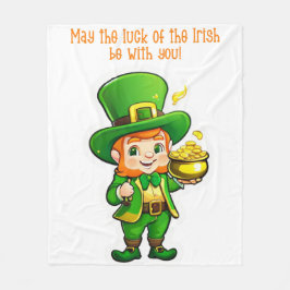Lucky Leprechauns Schatz Fleecedecke