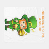 Lucky Leprechauns Schatz Fleecedecke (Vorderseite (Horizontal))