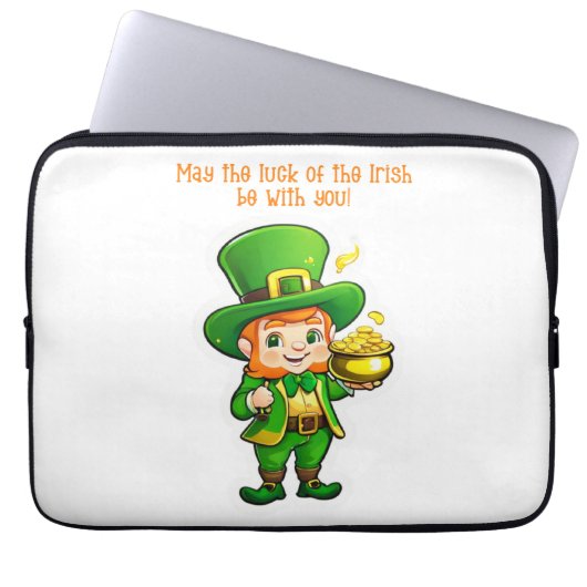 Lucky Leprechauns Schatz Laptopschutzhülle (Vorderseite)
