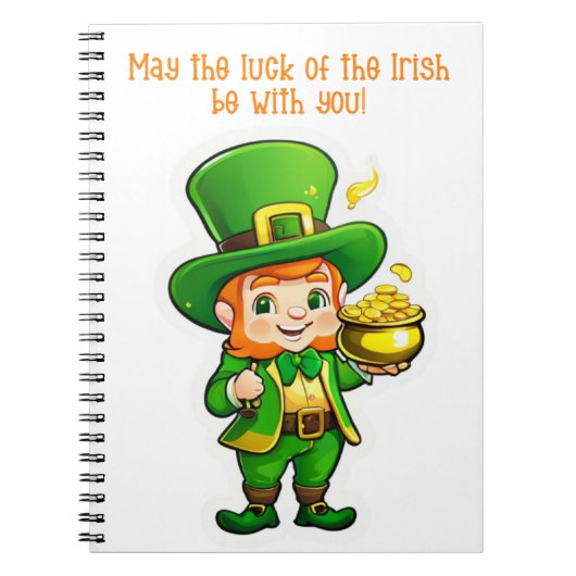 Lucky Leprechauns Schatz Notizblock (Vorderseite)