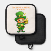 Lucky Leprechauns Schatz Topflappen (Vorderseite/Rückseite)