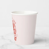 Lucky Liebe Casino Hand Drawn Vegas Bachelorette Pappbecher (Links)