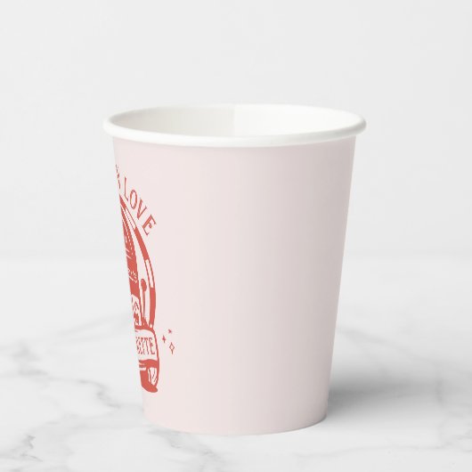 Lucky Liebe Casino Hand Drawn Vegas Bachelorette Pappbecher (Links)