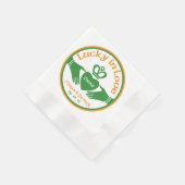 Lucky Liebe Irish Claddagh Personalisiert Wedding Serviette (Ecke)