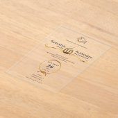 Lucky Liebe Western Rustikale Hufeisen Hochzeit Acryleinladungen (Ablage )