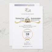 Lucky Liebe Western Rustikale Hufeisen Hochzeit Einladung (Vorne/Hinten)