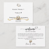 Lucky Liebe Western Rustikale Hufeisen Hochzeit Platzkarte (Vorne/Hinten)